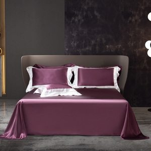 Top Luxury Purple 100% Mulberry Silk Duvet Cover <strong>king</strong> <strong>Size</strong> <strong>pink</strong> Girl Bed Sheet Home Textile <strong>Bedding</strong> Sets Supplier - Product Image 2
