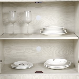 Armoire de rangement de 45 pouces de large avec 3 portes en acrylique miroir, <span class=keywords><strong>buffet</strong></span> avec étagères réglables pour <span class=keywords><strong>salon</strong></span>, salle à manger, cuisine - Product Image 3