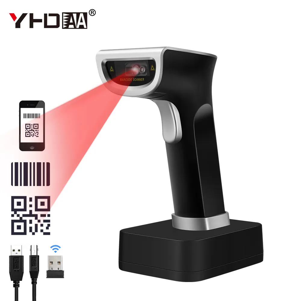 YHDAA all'ingrosso Omni direzionale lettore di codici a barre 2.4G Wireless BT USB Scanner palmare 2d Scanner
