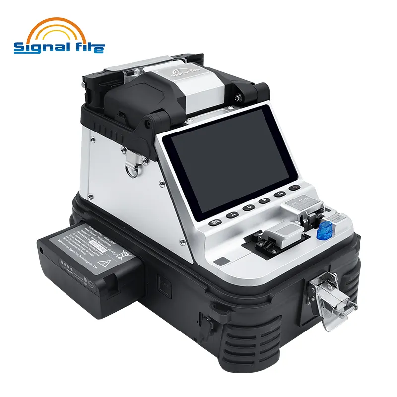 AI-10A 5 saniye hızlı ekleme 6 motorlar Fiber ekleme makinesi Fusion Splicer FTTX otomatik odaklama otomatik Fusion ekleme makinesi