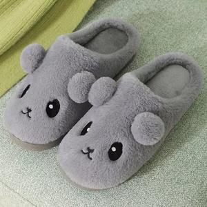 Chaussons en peluche chauds pour femme, hiver, intérieur, antidérapants, à semelle épaisse, mignons, pour homme, hiver. - Product Image 6