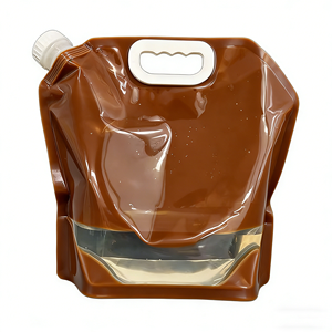Bolsa <span class=keywords><strong>de</strong></span> Plástico Plegable Portátil con Boquilla para Almacenamiento <span class=keywords><strong>de</strong></span> Líquidos, Bebidas, Cerveza, Jugo, <span class=keywords><strong>Aceite</strong></span>, <span class=keywords><strong>de</strong></span> 5 Litros, con Logotipo Personalizado - Product Image 1