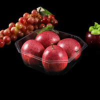 Groothandel Transparante Achthoekige Pet Plastic Voedselbak Container Vers Fruit Groente Blister Verpakking Lade