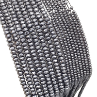 Perles intercalaires rondes à facettes en térahertz, forme abaque, perles en vrac 2x3 3x5 4x6 5x8 7x9mm, brin de 40cm pour la fabrication de bijoux DIY