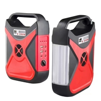 Kit d'éclairage domestique portable et rechargeable avec lampe solaire, ampoule intérieure, radio et musique