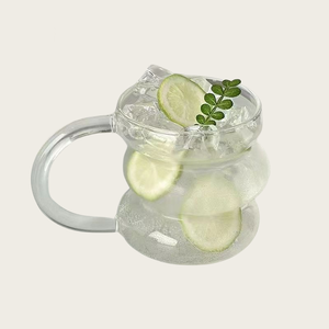 Borosilicate cốc thủy tinh với xử lý vòng minh bạch cốc thủy tinh cho sữa nước trái cây - Product Image 1