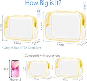 กระเป๋าเครื่องสำอางมีซิปสี PVC ขนาดเล็กสำหรับผู้หญิงกระเป๋าใส่เครื่องสำอางซักขณะเดินทาง - Product Image 3