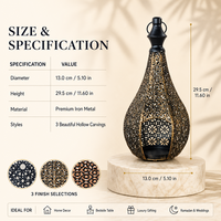 Nouvel Arrivage Transfrontalier : Lampe à Vent de Style Lanterne en Fer Forgé Creusé, Porte-Bougie Vintage pour Décoration Intérieure