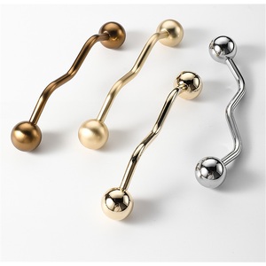 Modern French <b>Silver</b> Zinc Alloy Solid Chrome-Plated Round Single-Hole Cabinet Handles for <b>Drawer</b> and Dresser - Product Image 4