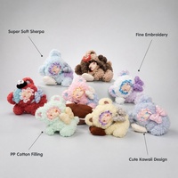 Ours en peluche Kawaii en polyester, décoration à clipser, 12 cm, animal en peluche mignon et doux pour écran, étagère, bureau, sangle de sac, unisexe