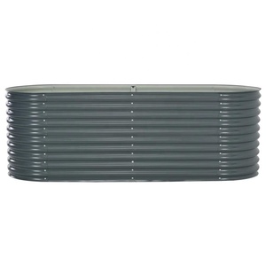 Potager surélevé grand et élégant, gris foncé, <span class=keywords><strong>avec</strong></span> supports de soutien, emballé dans un carton - pour vos pots et jardinières - Product Image 2