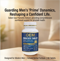 Vente directe usine OEM – Mélange d'extraits végétaux pour la prostate – Favorise la santé de la prostate – Puissant pour hommes – 60 capsules par flacon – Énergie