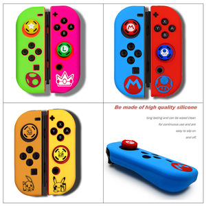 เคสซิลิโคนลายการ์ตูนสำหรับจอยคอน พร้อมชุดฝาครอบปุ่มสำหรับนินเทนโดสวิตช์ - Product Image 1