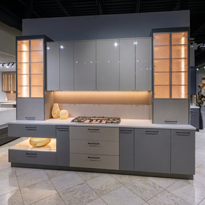 SANYANG 2025 - Gabinetes de Cocina Modernos Personalizados de Madera de Abedul con Acabado Lacado de Alto Brillo, Puertas de MDF, Multifuncionales, Gran Venta - Product Image 1
