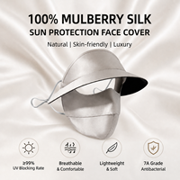 Masque facial en soie de mûrier style coréen 16 Momme, directement de l'usine, OEM ODM, logo personnalisé, vente en gros, protection UV de luxe pour le visage