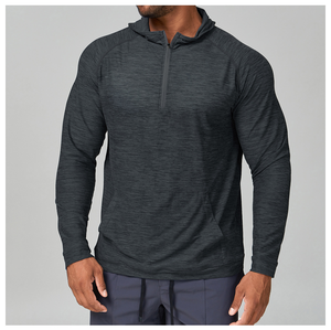 Sudadera con Capucha <span class=keywords><strong>y</strong></span> Cierre de Cremallera de Secado Rápido para Hombre, Sudadera de Manga Larga Agradable al Tacto para Correr, Entrenar <span class=keywords><strong>y</strong></span> Hacer Senderismo al Aire Libre - Product Image 3