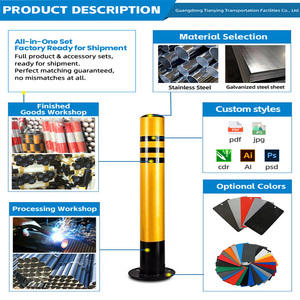 Palo di Segnalazione Stradale ad Alta Visibilità, Durevole, Giallo e Nero, Riflettente, per Sicurezza Stradale - Product Image 4