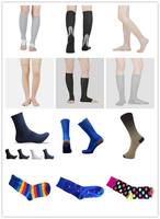 Chaussettes de compression athlétiques personnalisées pour l'hiver, chaudes, pour hommes et femmes, 20-30 mmHg, hauteur genou, pour l'œdème, la course à pied, le cyclisme, les sports