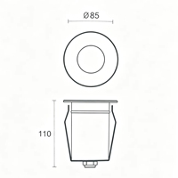 Lampu Dek LED Aluminium IP67 AC/DC Persegi untuk Taman & Halaman Luar Ruangan, Pemasangan Tersembunyi yang Dapat Dilepas