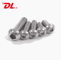 Vis de sécurité à fente pentagonale en acier inoxydable métrique SUS304, vis à tête bouton à six pans creux pour machine