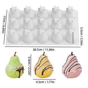 <b>Silicone</b> Cake Mold 15 Cavity Fruit Shape <b>Baking</b> Utensil For Dessert Making - Product Image 5
