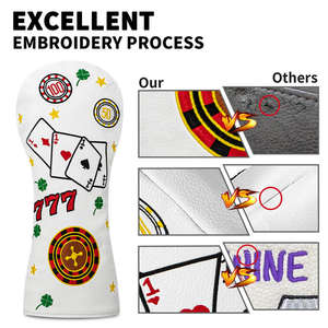 Housse de tête de club de golf en cuir PU de haute qualité, personnalisée, nouveau style, pour fairway woods - Product Image 4