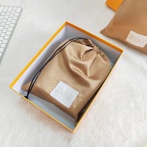 Custom Logo Printed Single <b>String</b> Silk Hair Wig Bag Drawstring Soft Jewelry Gift Packaging Dust Satin Pouch - Product Image 4