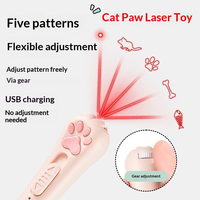 Moderno Portachiavi USB in Plastica Multifunzione con Laser per Gatti, Giocattolo Interattivo con Luce LED e Puntatore Laser