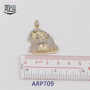 S925 Bạc <span class=keywords><strong>Micro</strong></span> <span class=keywords><strong>Pave</strong></span> Chúa Giêsu Đầu Moissanite Mặt Dây Chuyền Người Đàn Ông Của Hip Hop Đồ Trang Sức Studded Iced Mặt Dây Charms <span class=keywords><strong>Micro</strong></span> Moissanite Mặt Dây Chuyền - Product Image 2