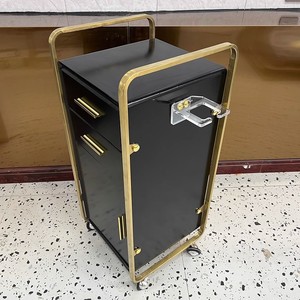 Z Salon Beauty <b>Trolley</b> White MDF and Gold Metal Style Salon Furniture Hand Carts <b>Trolleys</b> for Sale - Product Image 2