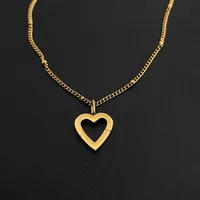 Collier eManco en acier inoxydable couleur or, style minimaliste, pendentif cœur, papillon, lettre, breloque superposée, bijoux DIY