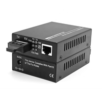 Gigabit Optique Double Fibre 1 Port RJ45 SC Optique 1000Mbps Monomode 1310nm 40KM Convertisseur de Média Commutateur de Réseau Fibre