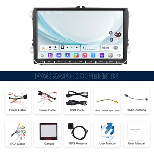 Radio para Auto Podofo Android con Pantalla IPS de 9'' y 2+64GB para VW/Volkswagen/Seat/Passat/Golf/Polo, CarPlay, Android Auto, GPS y Navegación - Product Image 6
