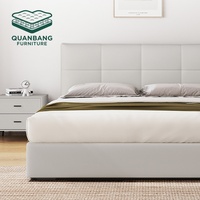 Meubles de chambre à coucher modernes sur mesure, cadre de lit en bois, taille King ou Queen, sommier en bois massif pour appartement, villa, chambre de location, lits doubles