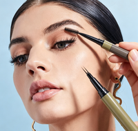 Crayon à sourcils à double embout, stylo liquide à deux pointes, imperméable, résistant à la transpiration, longue tenue, douceur naturelle
