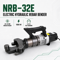Mesin Pembengkok dan Pelurus Besi Tulang Manual 2 in 1 ODETOOLS NRB-32E dengan Motor, Pembengkok Hidrolik Elektrik 25-32mm