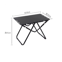 Table de camping pliante rectangulaire légère en alliage d'aluminium pour pique-nique, petit format, mobilier d'extérieur