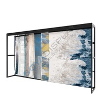 Présentoir coulissant personnalisé pour échantillons de tapis, tapis bouclé, tapis triple et tissus de tapisserie