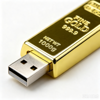 Clé USB au design unique de barre d'or, gravure personnalisée du logo, cadeau d'entreprise, clé USB