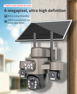 Cámara <span class=keywords><strong>Solar</strong></span> 4G con <span class=keywords><strong>3</strong></span> Lentes, Visión Nocturna a Todo Color, IP66 Impermeable, para Granja, con Control Remoto, para Obras de Construcción - Product Image 6