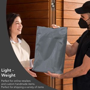 Enveloppe d'expédition en plastique noir personnalisée à fermeture autocollante pour vêtements, emballage postal, sacs d'expédition - Product Image 2