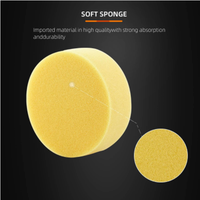 Disque de polissage humide 3 pouces, 50 pièces, éponge de polissage et de cirage, roue en laine, tampon de polissage 80 mm pour adaptateur de perceuse de polisseuse de voiture