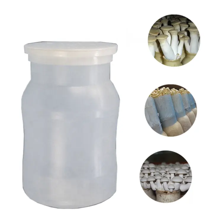 850/1100/1200/1400ML bouteille de culture de champignons King Oyster/enoki en plastique PP avec bouchon filtrant
