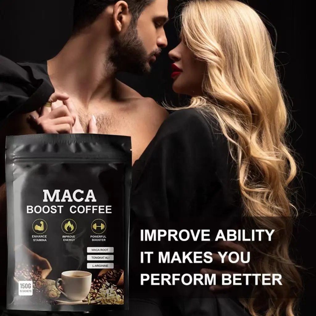 Supplément de soins de santé maca boost café améliorer l'endurance améliorer l'énergie puissant booster gym pré-entraînement masse gainer maca café