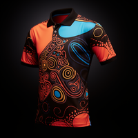 Aibort Vêtements aborigènes Chemises polo homme Australie UPF 50 + Unité communautaire T-shirt polo unisexe