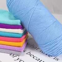 200g Benang Rajut Akrilik Katun 5 Lovers Buatan Tangan, Benang Mewah untuk Syal/Sweter, Pewarnaan Ramah Lingkungan, Bahan Daur Ulang, DIY untuk Merajut/Menjahit