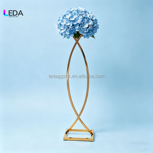 LEDA Centre de table de mariage de luxe couleur or en forme de S, décoratif pour les fêtes d'anniversaire et les événements de mariage - Product Image 5