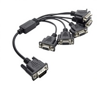 Cable de puerto serie DB9 macho personalizado de fábrica para equipos de control industrial con revestimiento de PVC y conductor de cobre estañado