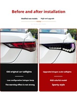 Feux arrière LED pour voiture Sylphy 14e génération RGB 2020-2024, feux antibrouillard automatiques, feux de jour, feux de freinage, clignotants, accessoires automobiles Plug and Play pour Nissan