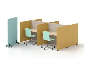 QUMUN free standing partition sound proof cubicles office pod office workstation staff desk